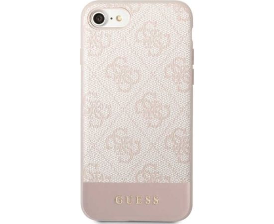 Guess GUHCI8G4GLPI 4G Stripe Collection Aizsargapvalks priekš iPhone 7/8/SE 2020/SE 2022 / rozā Neoriģinālie Maciņi
