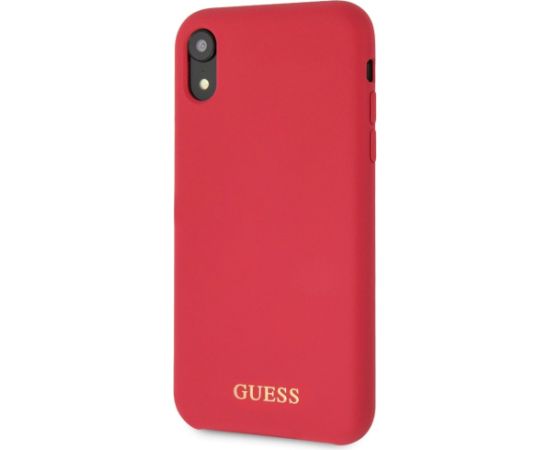 Guess GUHCI61LSGLRE Hardcase Silicone Aizsargapvalks priekš iPhone Xr / sarkans Neoriģinālie Maciņi