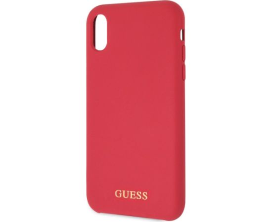 Guess GUHCI61LSGLRE Hardcase Silicone Aizsargapvalks priekš iPhone Xr / sarkans Neoriģinālie Maciņi