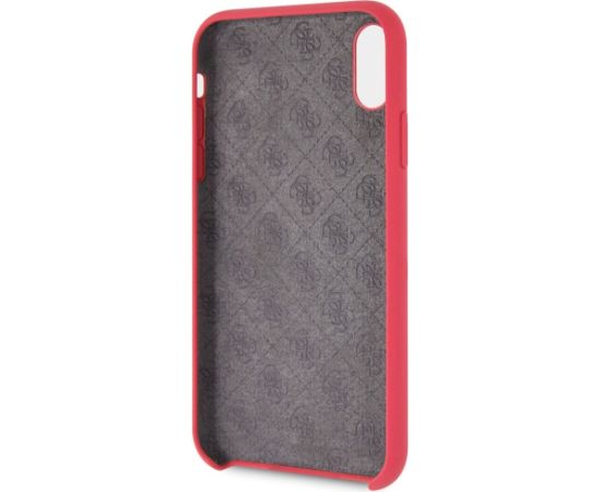 Guess GUHCI61LSGLRE Hardcase Silicone Aizsargapvalks priekš iPhone Xr / sarkans Neoriģinālie Maciņi