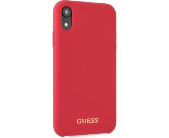 Guess GUHCI61LSGLRE Hardcase Silicone Aizsargapvalks priekš iPhone Xr / sarkans Neoriģinālie Maciņi