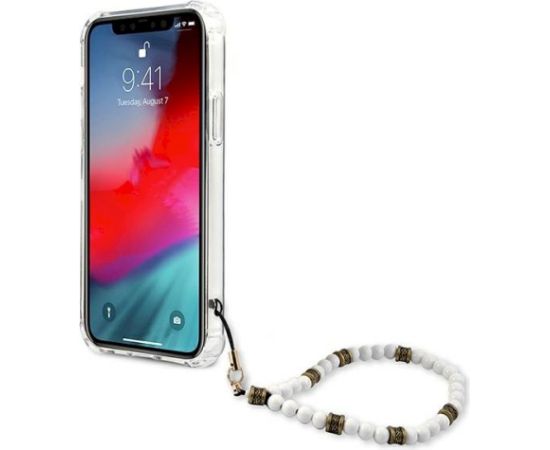 Guess GUHCP12LKPSWH Aizsargapvalks priekš iPhone 12 Pro Max 6,7" / White Pearl Neoriģinālie Maciņi
