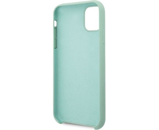 Guess GUHCN65LSLMGG Silicone Vintage Gold Logo Hard Case Aizsargapvalks priekš iPhone 11 Pro Max / zaļš Neoriģinālie Maciņi