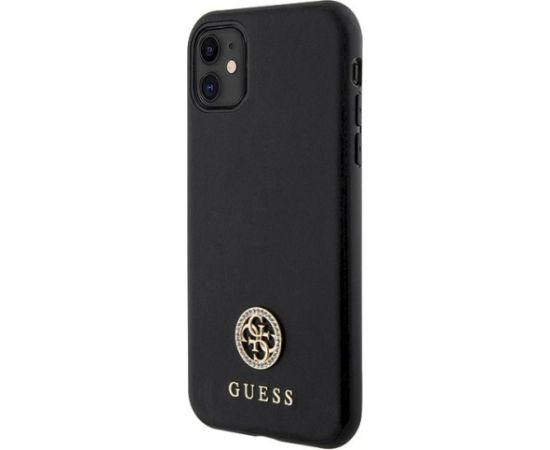 Guess GUHCN61PS4DGPK Hardcase Strass Metal Logo Aizsargapvalks priekš iPhone 11/Xr 6.1" / melns Neoriģinālie Maciņi