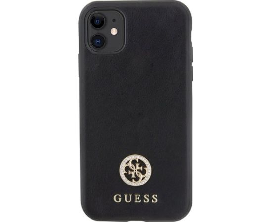 Guess GUHCN61PS4DGPK Hardcase Strass Metal Logo Aizsargapvalks priekš iPhone 11/Xr 6.1" / melns Neoriģinālie Maciņi