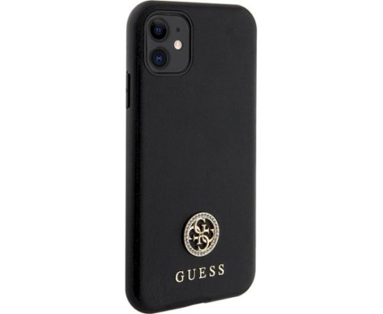 Guess GUHCN61PS4DGPK Hardcase Strass Metal Logo Aizsargapvalks priekš iPhone 11/Xr 6.1" / melns Neoriģinālie Maciņi
