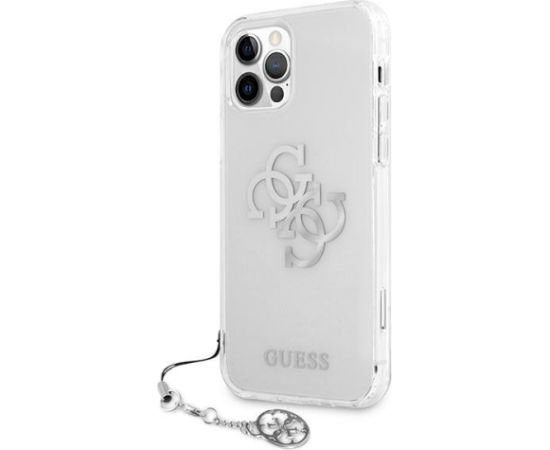 Guess GUHCP12LKS4GSI Hardcase 4G Silver Charms Collection Aizsargapvalks priekš iPhone 12 Pro Max 6,7" / caurspīdīgs Neoriģinālie Maciņi