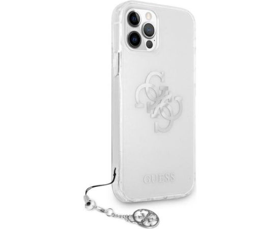 Guess GUHCP12LKS4GSI Hardcase 4G Silver Charms Collection Aizsargapvalks priekš iPhone 12 Pro Max 6,7" / caurspīdīgs Neoriģinālie Maciņi