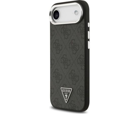 Guess 4G Triangle Logo MagSafe Case Aizsargapvalks priekš iPhone Air / melns sudrabs Neoriģinālie Maciņi