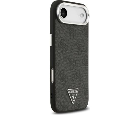 Guess 4G Triangle Logo MagSafe Case Aizsargapvalks priekš iPhone Air / melns sudrabs Neoriģinālie Maciņi
