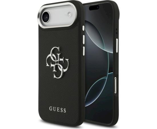 Guess Grained Big 4G Classic Logo Case Aizsargapvalks priekš iPhone Air / melns Neoriģinālie Maciņi