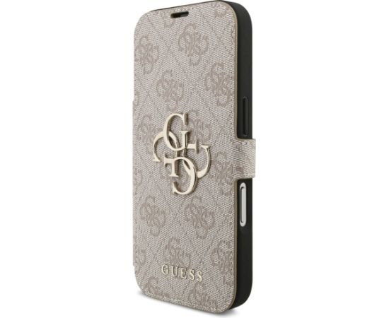 Guess Book 4G Metal Logo Case Aizsargapvalks priekš iPhone 17 Pro / rozā Neoriģinālie Maciņi