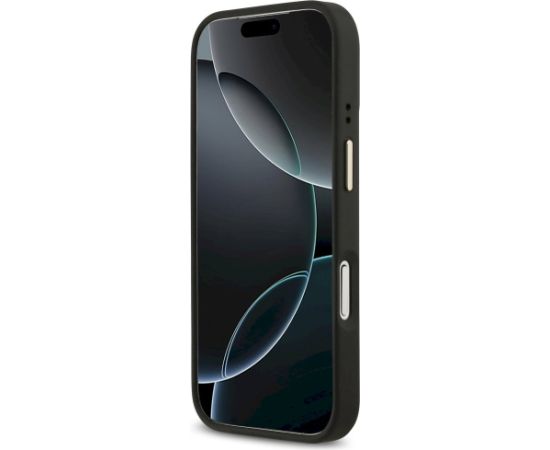 Guess 4G Logo Plate MagSafe Case Aizsargapvalks priekš iPhone 17 Pro / melns Neoriģinālie Maciņi