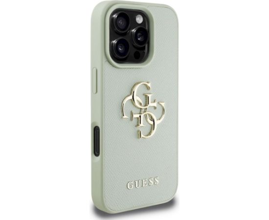 Case Guess Grained Big 4G Logo Small Classic Logo Aizsargapvalks priekš iPhone 16 Pro / zaļš Neoriģinālie Maciņi