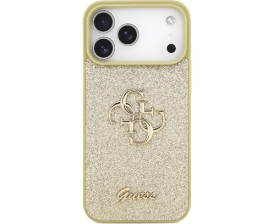 Guess Fixed Glitter Big 4G case Aizsargapvalks priekš iPhone 17 Pro Max / zelta Neoriģinālie Maciņi