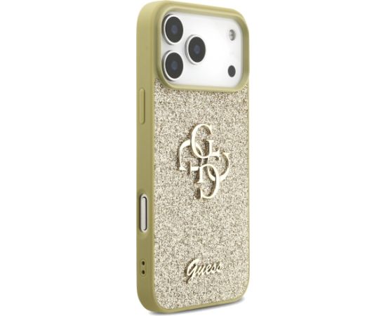 Guess Fixed Glitter Big 4G case Aizsargapvalks priekš iPhone 17 Pro Max / zelta Neoriģinālie Maciņi