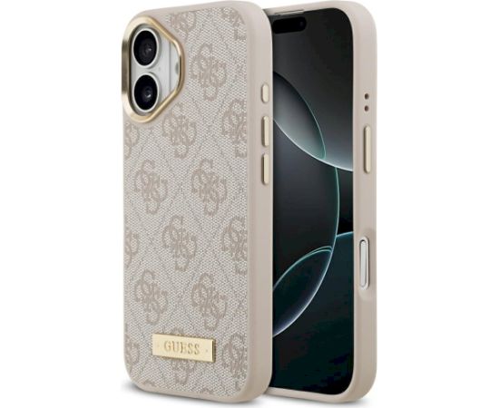 Guess 4G Logo Plate MagSafe Case Aizsargapvalks priekš iPhone 17 Pro / rozā Neoriģinālie Maciņi