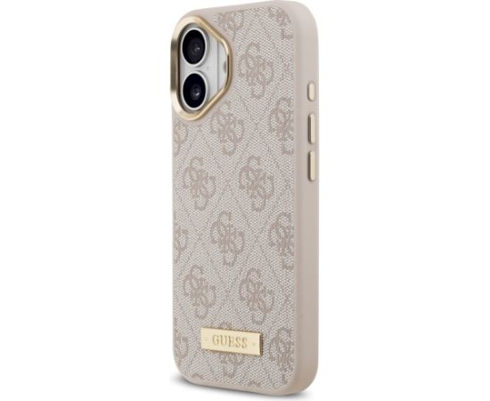 Guess 4G Logo Plate MagSafe Case Aizsargapvalks priekš iPhone 17 Pro / rozā Neoriģinālie Maciņi