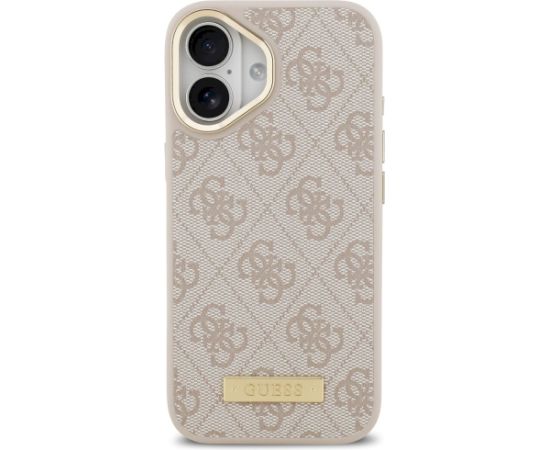 Guess 4G Logo Plate MagSafe Case Aizsargapvalks priekš iPhone 17 Pro / rozā Neoriģinālie Maciņi