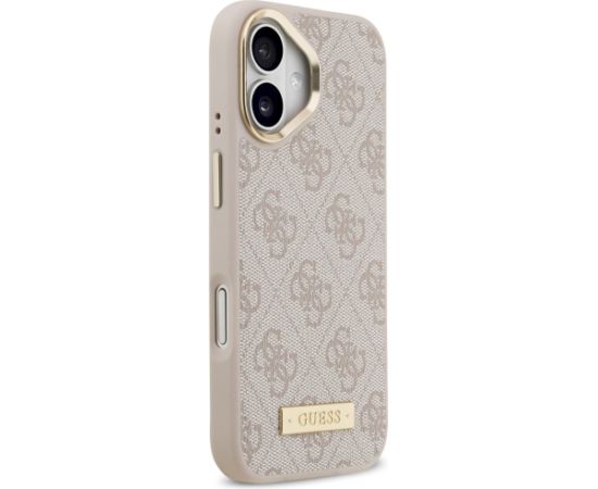 Guess 4G Logo Plate MagSafe Case Aizsargapvalks priekš iPhone 17 Pro / rozā Neoriģinālie Maciņi