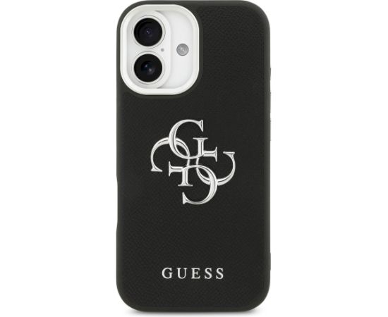Case Guess Grained Big 4G Classic Logo Aizsargapvalks priekš iPhone 17 / melns Neoriģinālie Maciņi