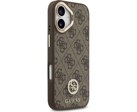 Guess 4G Strass Logo MagSafe Aizsargapvalks priekš iPhone 17 / brūns Neoriģinālie Maciņi
