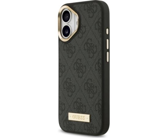 Guess 4G Logo Plate MagSafe Case Aizsargapvalks priekš iPhone 17 / melns Neoriģinālie Maciņi