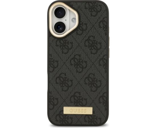 Guess 4G Logo Plate MagSafe Case Aizsargapvalks priekš iPhone 17 / melns Neoriģinālie Maciņi