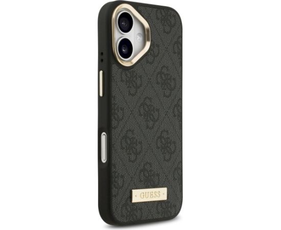 Guess 4G Logo Plate MagSafe Case Aizsargapvalks priekš iPhone 17 / melns Neoriģinālie Maciņi