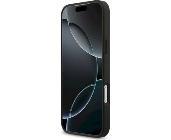 Guess Grained Big 4G & Classic Logo case Aizsargapvalks priekš iPhone 17 Pro Max / melns Neoriģinālie Maciņi