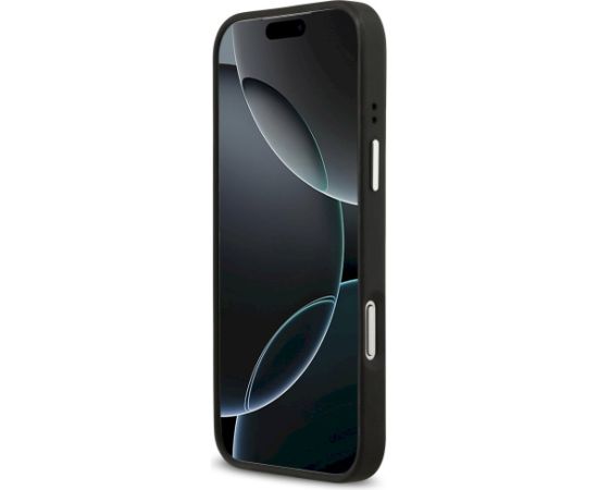 Guess Grained Big 4G Classic Logo Case Aizsargapvalks priekš iPhone 17 Pro Max / melns Neoriģinālie Maciņi