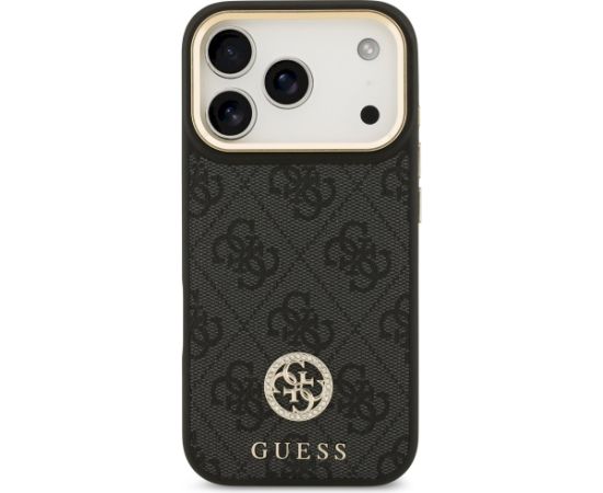 Guess 4G Strass Logo MagSafe Aizsargapvalks priekš iPhone 17 Pro / melns Neoriģinālie Maciņi