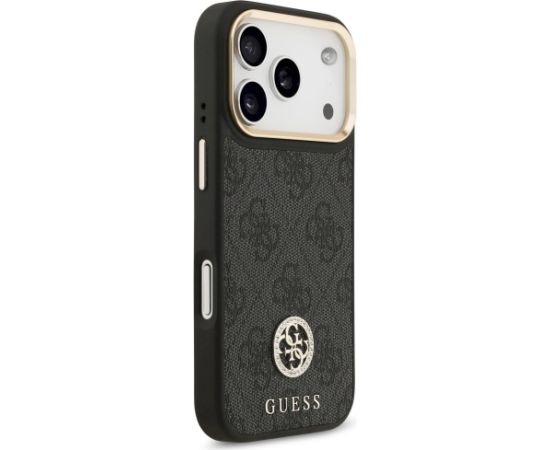 Guess 4G Strass Logo MagSafe Aizsargapvalks priekš iPhone 17 Pro / melns Neoriģinālie Maciņi
