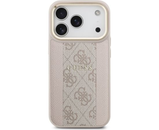 Guess 4G Stripe MagSafe Case Aizsargapvalks priekš iPhone 17 Pro / rozā Neoriģinālie Maciņi