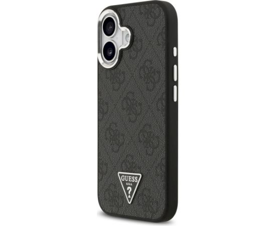 Case Guess 4G Triangle Logo MagSafe Aizsargapvalks priekš iPhone 17 / melns/sudraba Neoriģinālie Maciņi