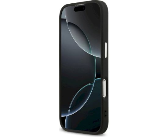 Case Guess 4G Triangle Logo MagSafe Aizsargapvalks priekš iPhone 17 / melns/sudraba Neoriģinālie Maciņi