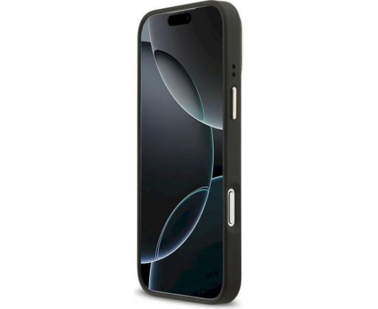 Case Guess 4G PU Triangle Logo & Stand Camera Magsafe Aizsargapvalks priekš iPhone 17 Pro Max / melns Neoriģinālie Maciņi