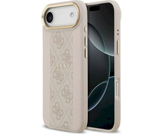 Guess 4G Stripe MagSafe Case Aizsargapvalks priekš iPhone 17 Air / rozā Neoriģinālie Maciņi