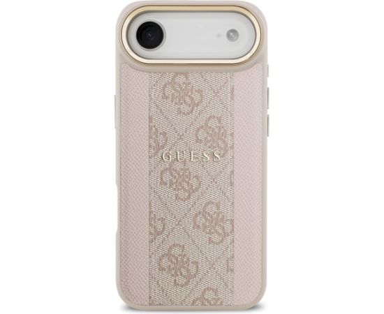 Guess 4G Stripe MagSafe Case Aizsargapvalks priekš iPhone 17 Air / rozā Neoriģinālie Maciņi