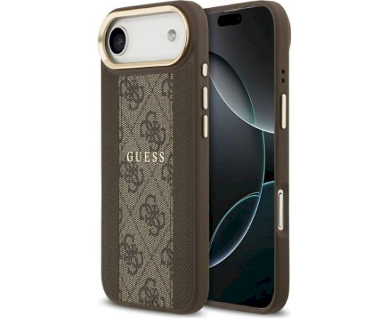 Guess 4G Stripe MagSafe Aizsargapvalks priekš iPhone 17 Air / brūns Neoriģinālie Maciņi