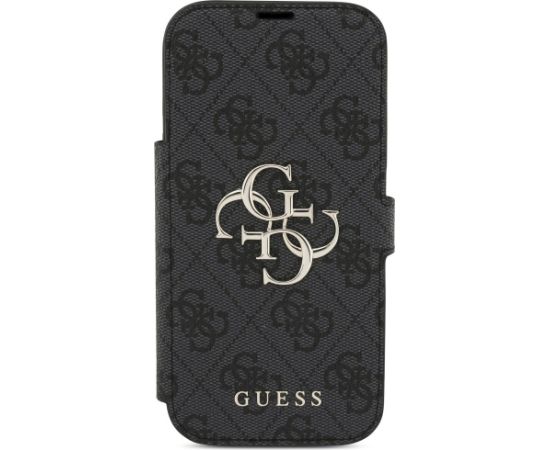 Guess Book 4G Metal Logo Case Aizsargapvalks priekš iPhone 17 Pro / melns Neoriģinālie Maciņi