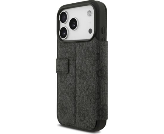 Guess Book 4G Metal Logo Case Aizsargapvalks priekš iPhone 17 Pro / melns Neoriģinālie Maciņi