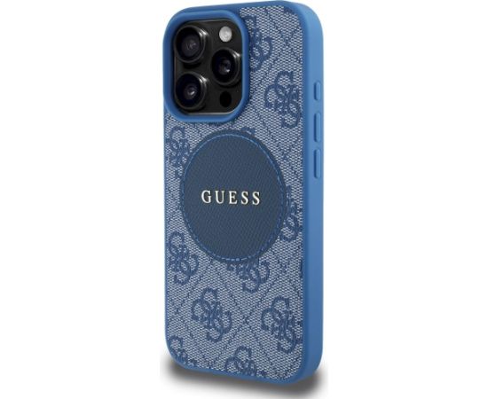 Guess 4G Circle Classic Logo MagSafe Aizsargapvalks priekš iPhone 16 Pro Max / zils Neoriģinālie Maciņi