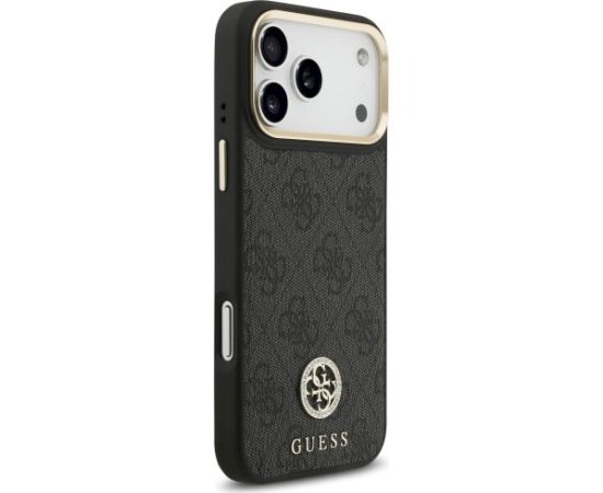 Guess 4G Strass Logo MagSafe Aizsargapvalks priekš iPhone 17 Pro Max / melns Neoriģinālie Maciņi