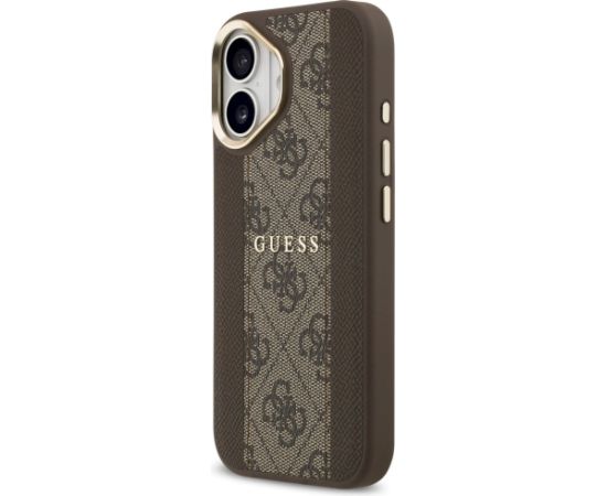 Guess 4G Stripe MagSafe Case Aizsargapvalks priekš iPhone 17 / brūns Neoriģinālie Maciņi