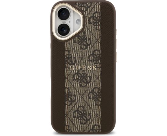 Guess 4G Stripe MagSafe Case Aizsargapvalks priekš iPhone 17 / brūns Neoriģinālie Maciņi