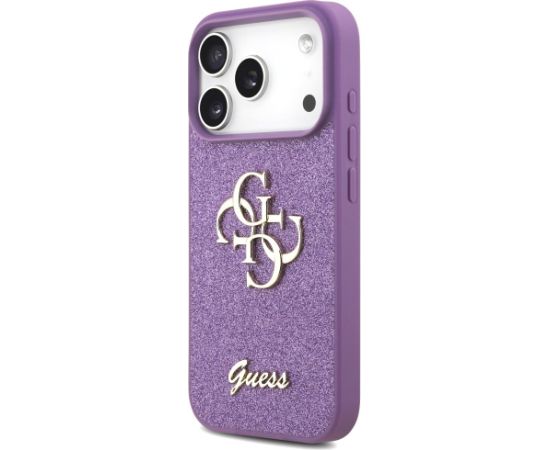 Case Guess Fixed Glitter Big 4G Aizsargapvalks priekš iPhone 17 Pro / violets Neoriģinālie Maciņi