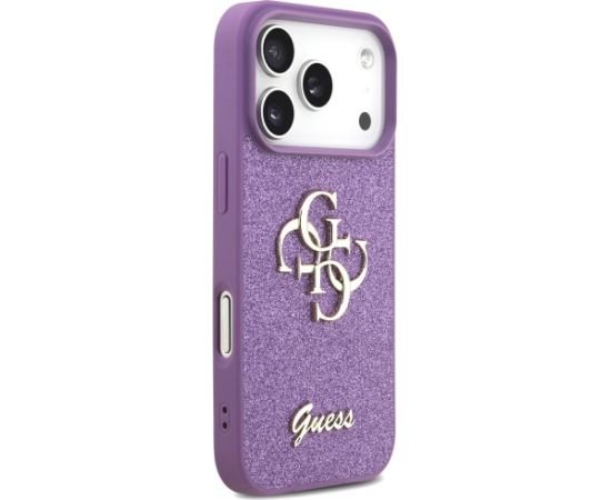 Case Guess Fixed Glitter Big 4G Aizsargapvalks priekš iPhone 17 Pro / violets Neoriģinālie Maciņi