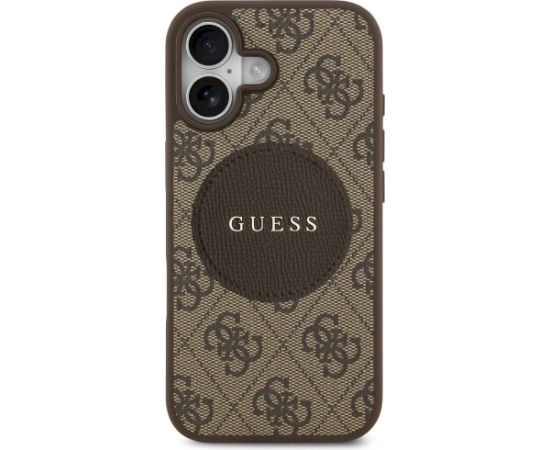 Case Guess 4G Circle Classic Logo MagSafe Aizsargapvalks priekš iPhone 17 / brūns Neoriģinālie Maciņi