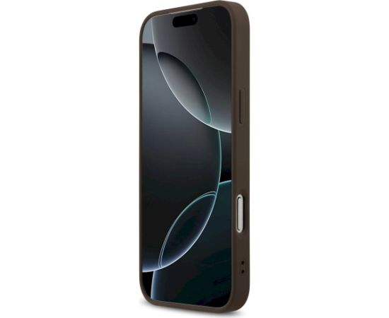 Guess 4G Printed Stripes MagSafe Case Aizsargapvalks priekš iPhone 17 Pro Max / brūns Neoriģinālie Maciņi